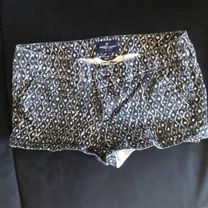 Black and white pattern shorts
